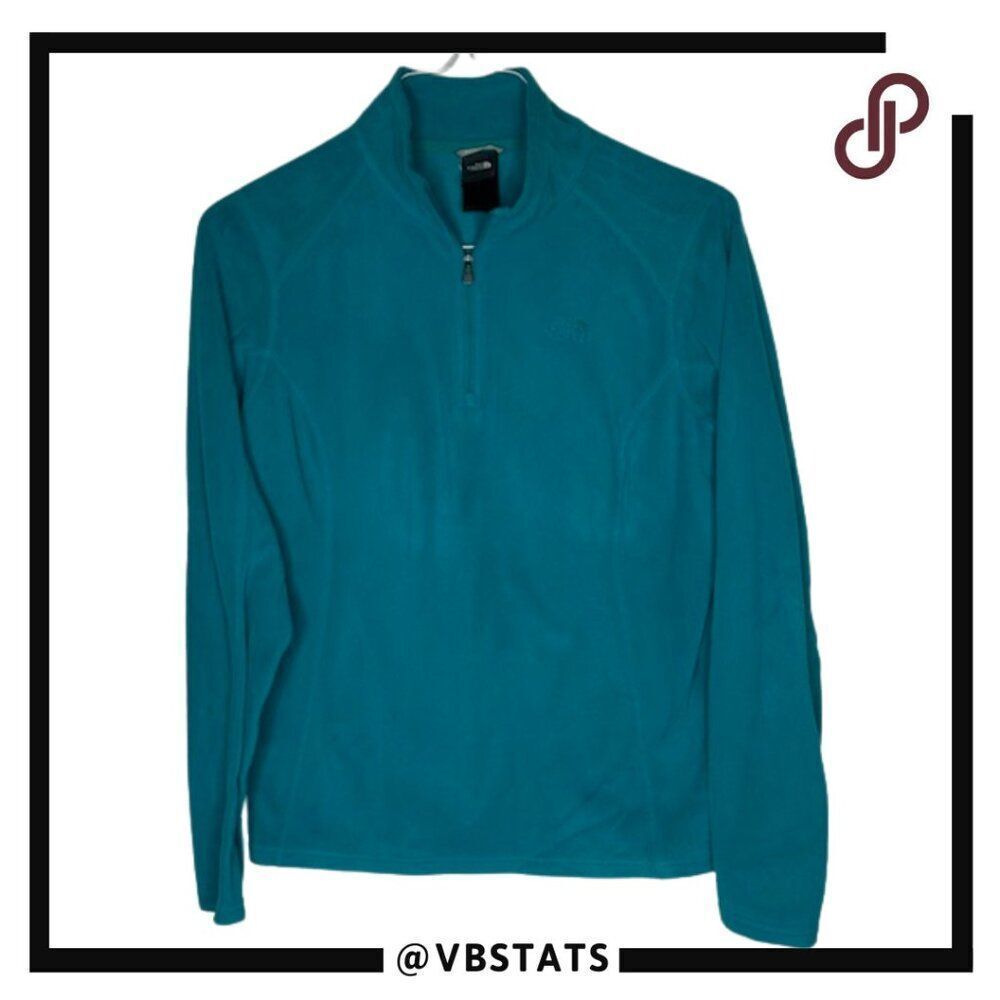 The North Face Women's Medium Dark Teal Blue‎ 1/4 Zip Fleece